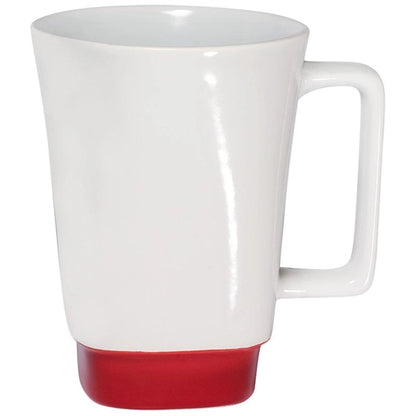 16 Oz. Square-shaped Mug with Colored Base