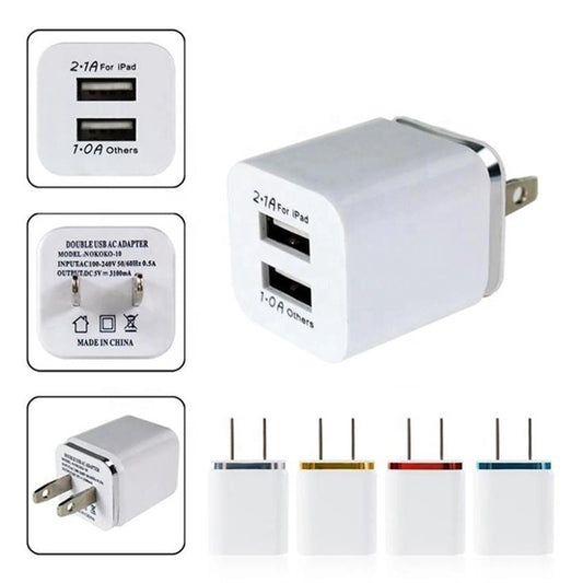 Mini Universal Dual Port USB Wall Charger