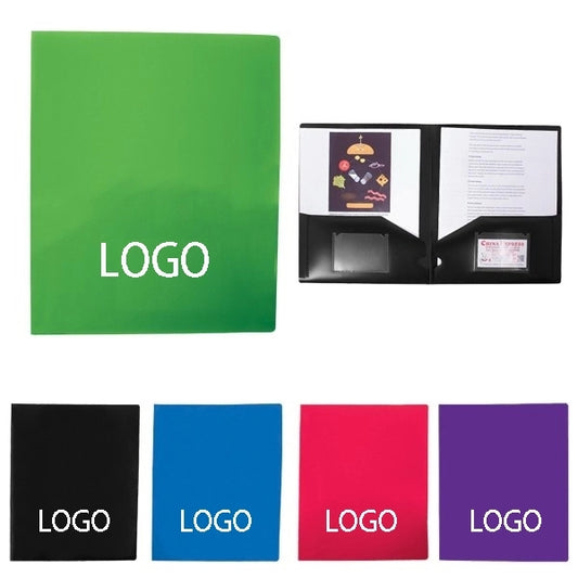 2 Folders With Business Cards Slot