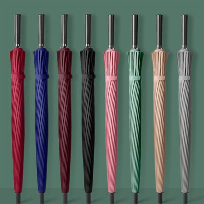 Windproof Waterproof 24 Ribs Folding Fabric Golf Umbrella