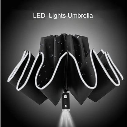Reverse Inverted Folding 41.3" Umbrella with LED light