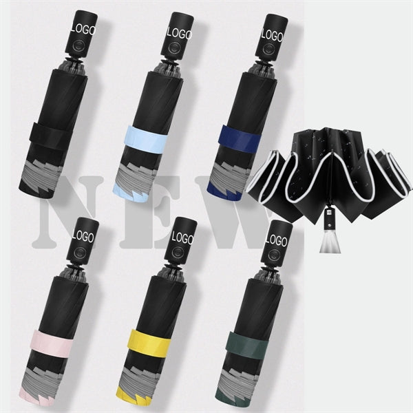 Reverse Inverted Folding 41.3" Umbrella with LED light