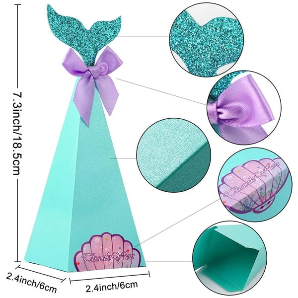 Mermaid Party Boxes Favors Mermaid Gift Bags