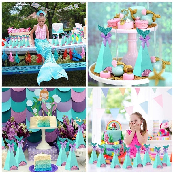 Mermaid Party Boxes Favors Mermaid Gift Bags