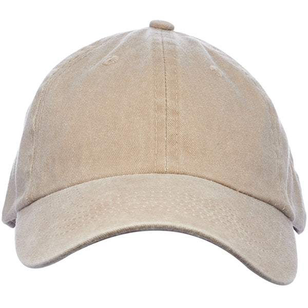 Washed Cotton Unconstructed Cap w/ Custom Logo 6 Panel Hat