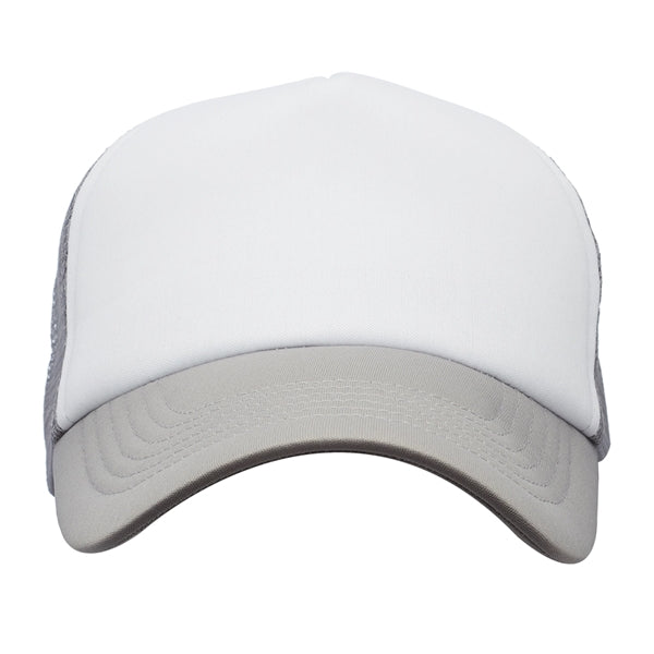 Two Tone Polyester Baseball Caps w/ Custom Logo & Mesh Back