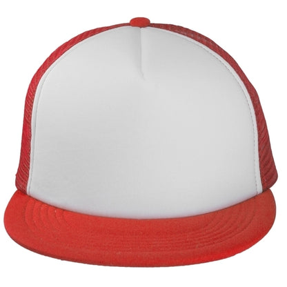 Classic Flat Bill Mesh Trucker Hats w/ Snap Closure Caps