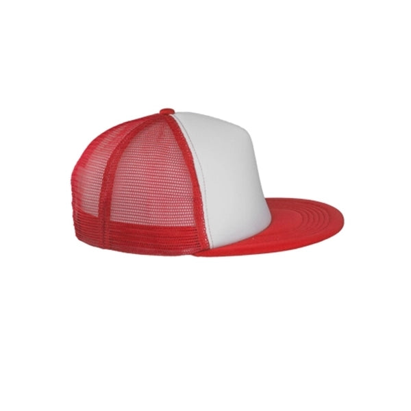 Classic Flat Bill Mesh Trucker Hats w/ Snap Closure Caps