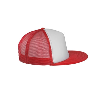 Classic Flat Bill Mesh Trucker Hats w/ Snap Closure Caps