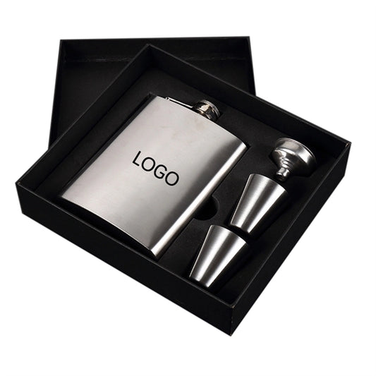 4pcs/set Stainless Steel Hip Flask, Shot Glass and Funnel