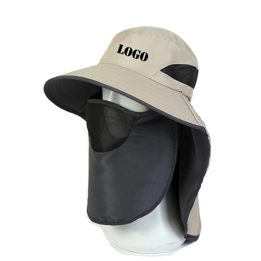 Wide Birm Fishing Hat with Face Cover & Neck Flap