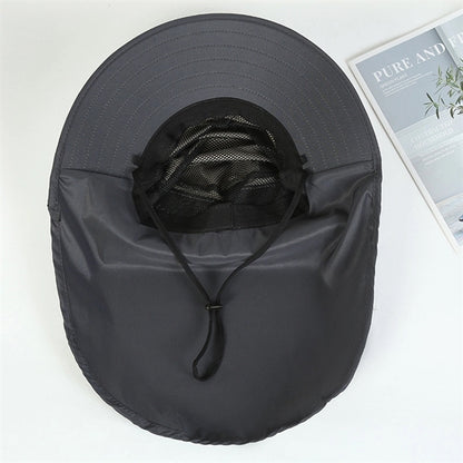 Wide Birm Fishing Hat with Face Cover & Neck Flap
