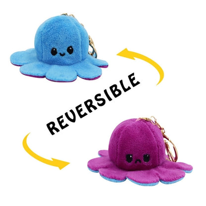Reversible Octopus Plush Keychain