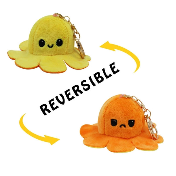 Reversible Octopus Plush Keychain