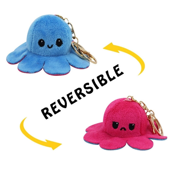 Reversible Octopus Plush Keychain