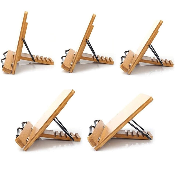 Adjustable Bamboo Book Stand