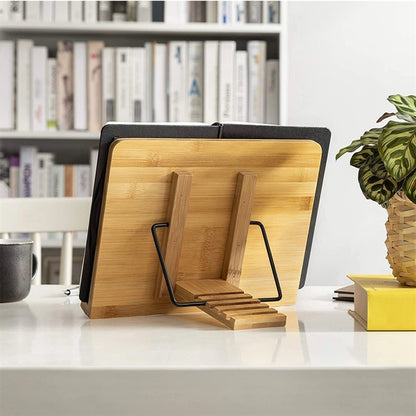 Adjustable Bamboo Book Stand