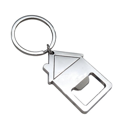 House Shaped Bottle Opener Keychain