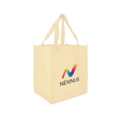 10.5"w x 11.75"h with 8" Gusset Shopping Tote
