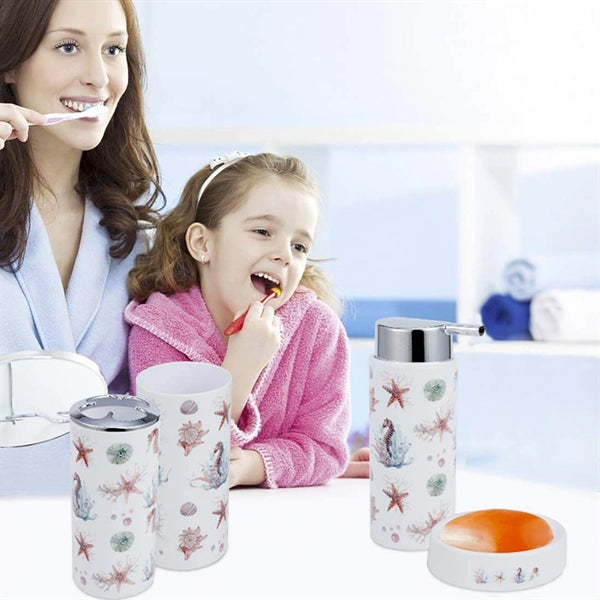 Colorful Ocean 6pcs Bathroom Accessories Set
