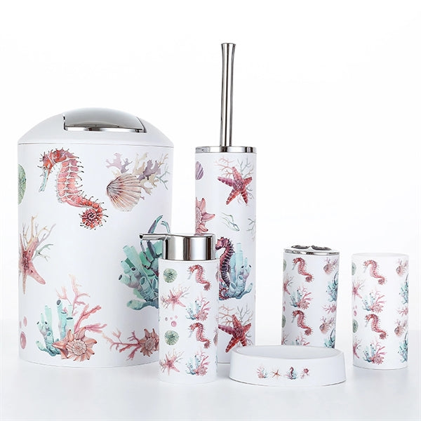 Colorful Ocean 6pcs Bathroom Accessories Set