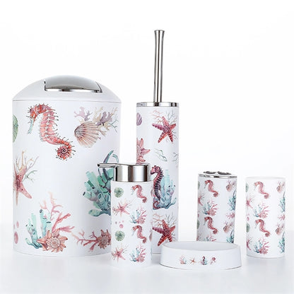 Colorful Ocean 6pcs Bathroom Accessories Set