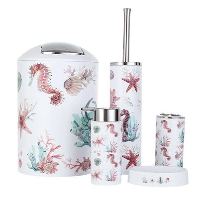 Colorful Ocean 6pcs Bathroom Accessories Set