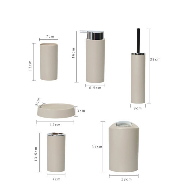 6pcs Bathroom Accessories Set
