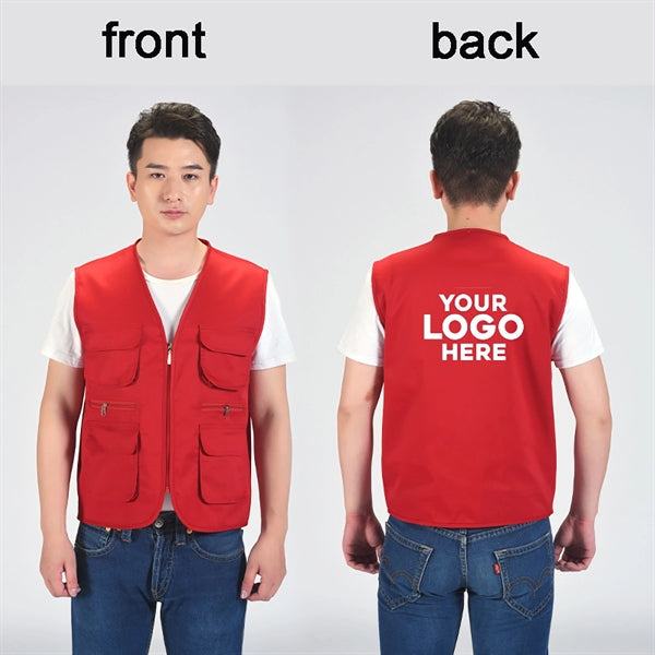 Men's Work Utility Vest Military Photo Travel Vest Workwear