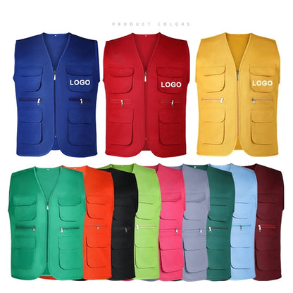 Men's Work Utility Vest Military Photo Travel Vest Workwear
