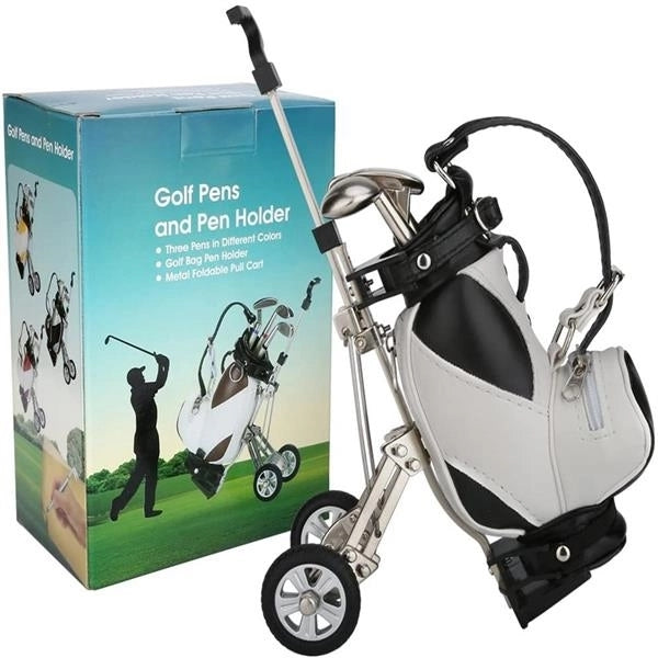 Golf Pens with Bag Holder, 4-Piece Set