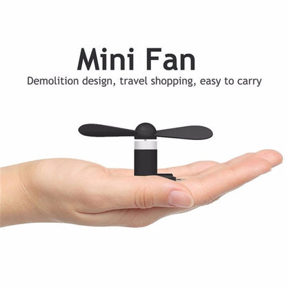 Portable Mini Fan Colorful and Powerful 2-in-1 for Phone