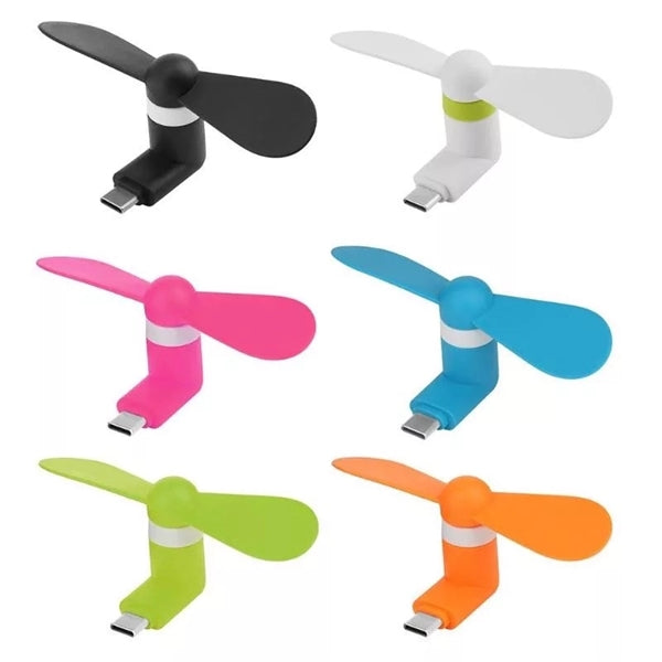 Portable Mini Fan Colorful and Powerful 2-in-1 for Phone