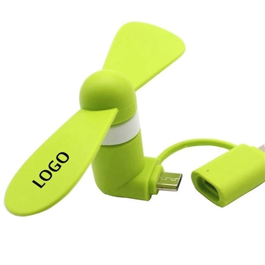 Portable Mini Fan Colorful and Powerful 2-in-1 for Phone