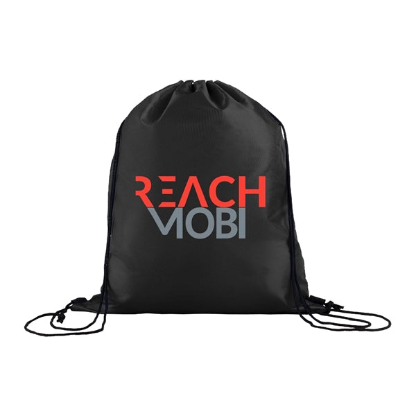 210D Polyester Drawstring Gym & Sports Travel Backpack