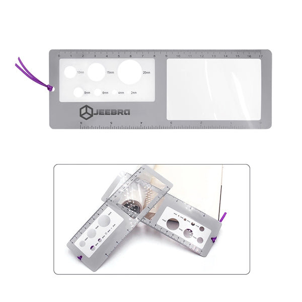 3X Magnifier Bookmark Skin Magnifying Ruler