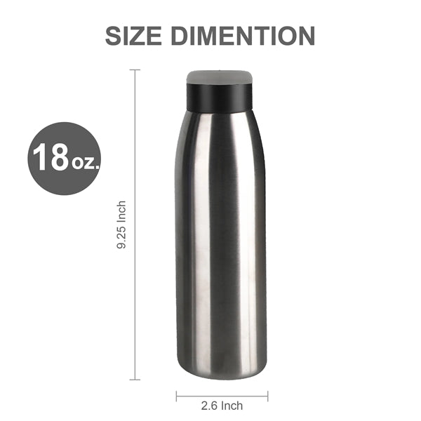 18oz.Travel Stainless Insulated Bottle w/ Lid & Handle
