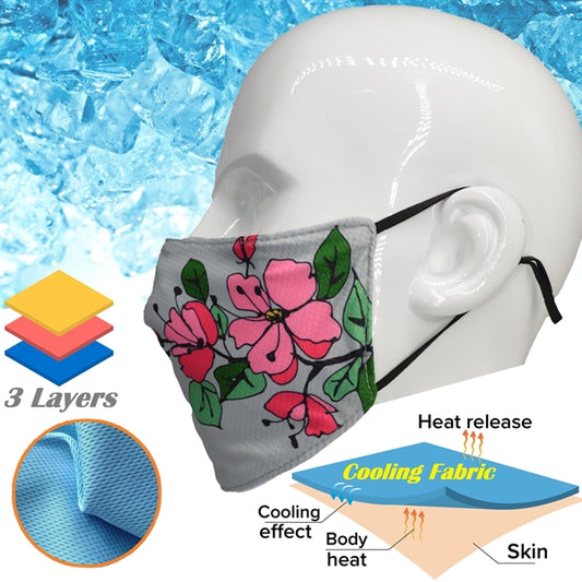 Cooling Face Adjustable 3 Layer Mask for Summer