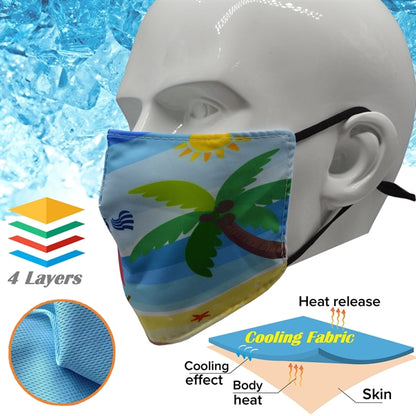 Icy-Kool Summer 4 Layer Face Antibacterial Masks