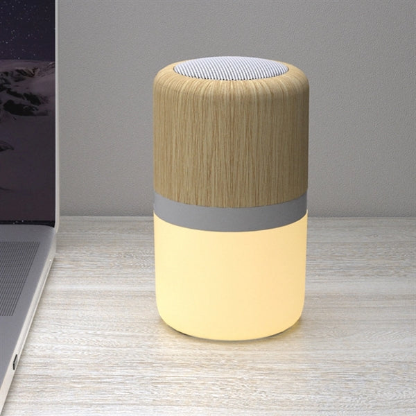 Bamboo Wireless Speaker with Lamp