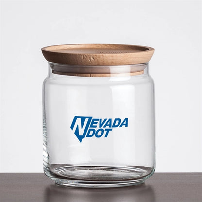Finch Jar with Wooden Lid - Imprinted