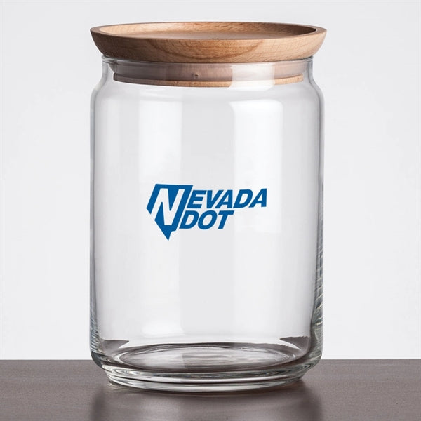 Finch Jar with Wooden Lid - Imprinted
