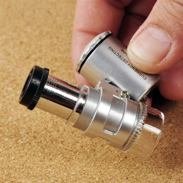 60X Pocket Microscope Jewelry Magnifier Loupe