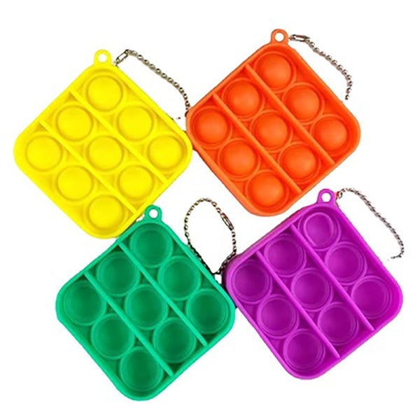 Hottest Push Pop Bubble Fidget Toy Keychains