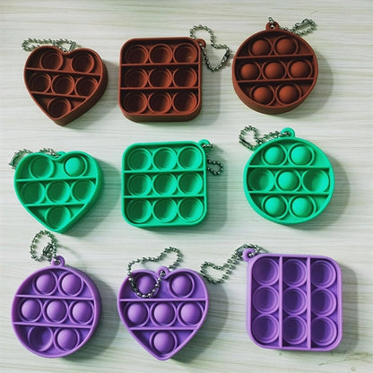 Hottest Push Pop Bubble Fidget Toy Keychains