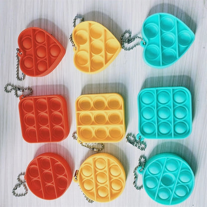 Hottest Push Pop Bubble Fidget Toy Keychains