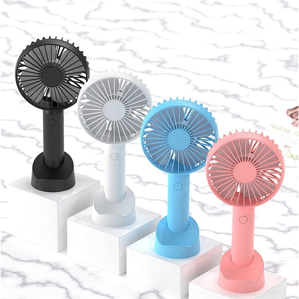 USB  Handheld Small Electric Fan with Mobile Phone Bracket