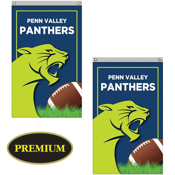 2.5' x 4' Double Sided Knitted Polyester Vertical Banner
