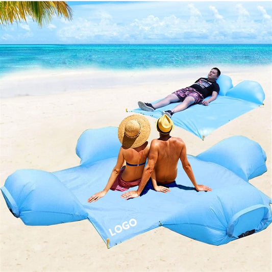 Beach Mat with Inflatable Pillow
