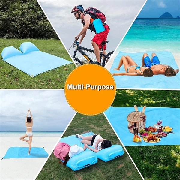Beach Mat with Inflatable Pillow